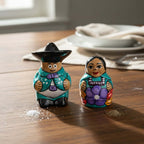 Set of 2 Guerrero Salt and Pepper Shakers | Hand-Painted Couple