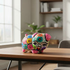 Handmade Guerrero Piggy Bank | Mexican Ceramic Coin Bank