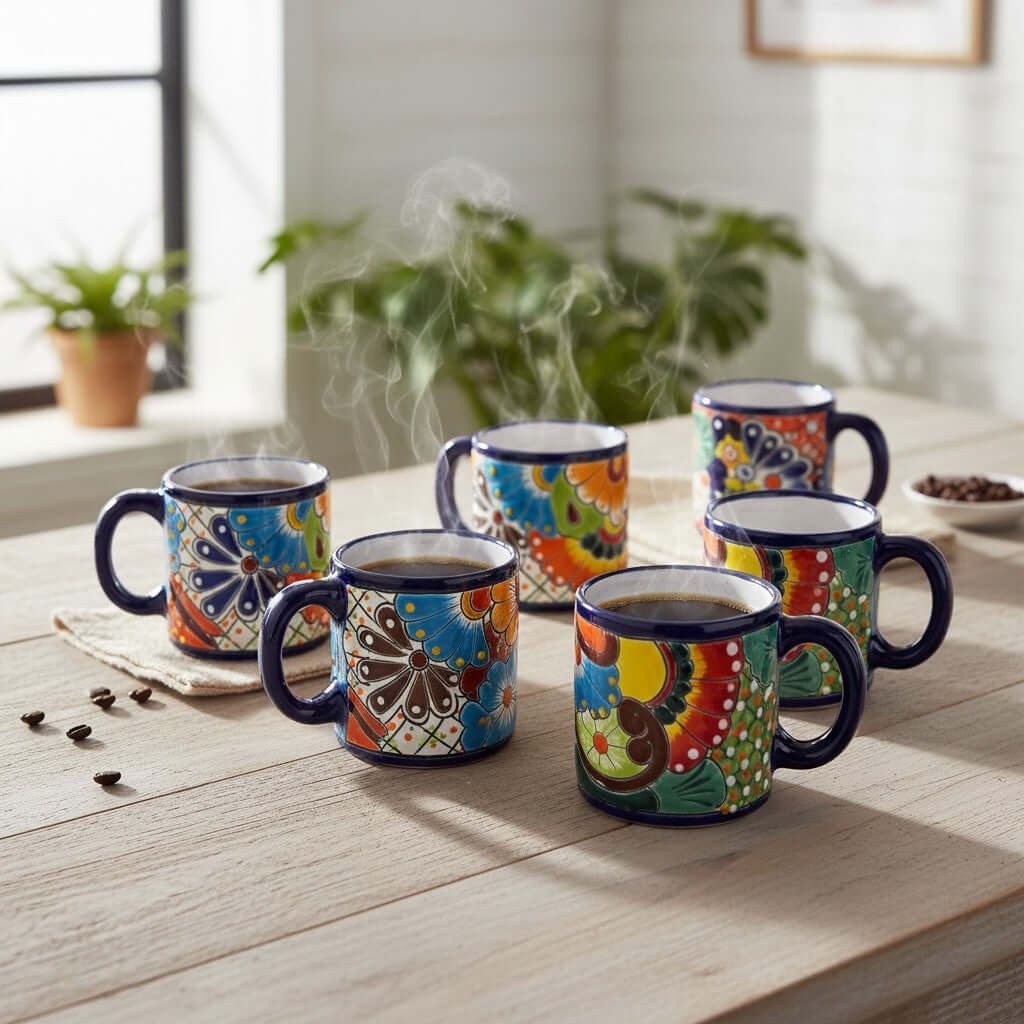 Talavera Coffee Mug | Hand-Painted Mexican Ceramic Cup