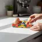 Talavera Ceramic Egg Holder | Hand-Painted Mexican Kitchenware