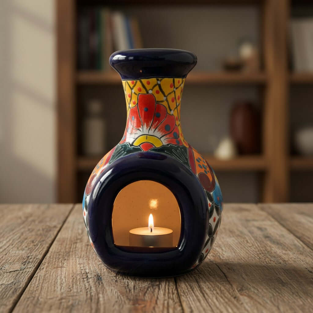 Handmade Talavera Chimney | Vibrant Mexican Ceramic Decor