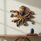 Mexican Handmade Octopus Wall Art | Hand Painted Talavera (Large)