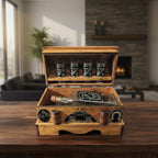 Mexican Shot Glass & Decanter Set | Rustic Wood Chest