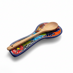 Colorful Mexican Talavera Utensil Rest | Handmade Spoon Rest