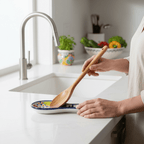 Colorful Mexican Talavera Utensil Rest | Handmade Spoon Rest