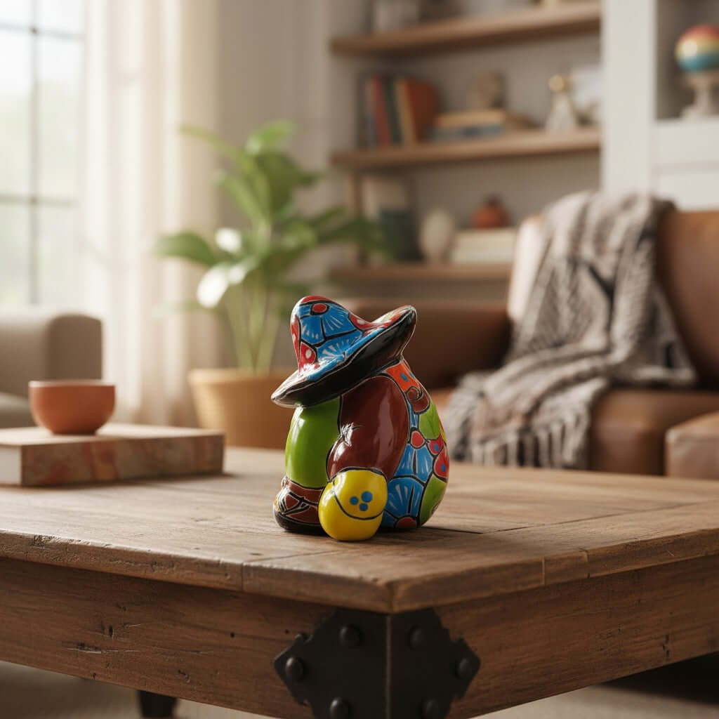 Talavera Panchito Figurine | Handcrafted Mexican Pottery