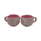 Talavera Heart Mug | Hand-Painted Pink Mexican Coffee Cup