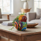 Talavera Ram Planter | Colorful Mexican Sheep Ceramic Pot