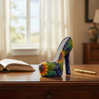 Colorful Talavera High Heel Statue | Handmade Mexican Home Decor