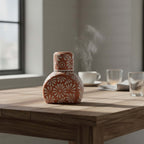 Terracotta Water Carafe Set | Hand-Painted Talavera-Style Bedside Decanter