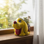 Vibrant Hand-Painted Talavera Dog Planter | Small Mexican Animal Pottery