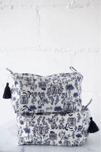 The Wyndham Beauty Bag in Charleston Toile by TheTinyTassel