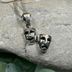 Theater Mask Necklace Pendant La Vie Bien Theater Mask Necklace