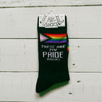These Are My Pride Socks | LGBTQ+ Rainbow and Black | Gift for Her Him They Socks La Vie Bien These Are My Pride Socks | LGBTQ+ Rainbow and Black | Gift for Her Him They