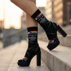 These Are My Pride Socks | LGBTQ+ Rainbow and Black | Gift for Her Him They Socks La Vie Bien These Are My Pride Socks | LGBTQ+ Rainbow and Black | Gift for Her Him They