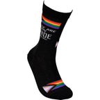 These Are My Pride Socks | LGBTQ+ Rainbow and Black | Gift for Her Him They Socks La Vie Bien These Are My Pride Socks | LGBTQ+ Rainbow and Black | Gift for Her Him They