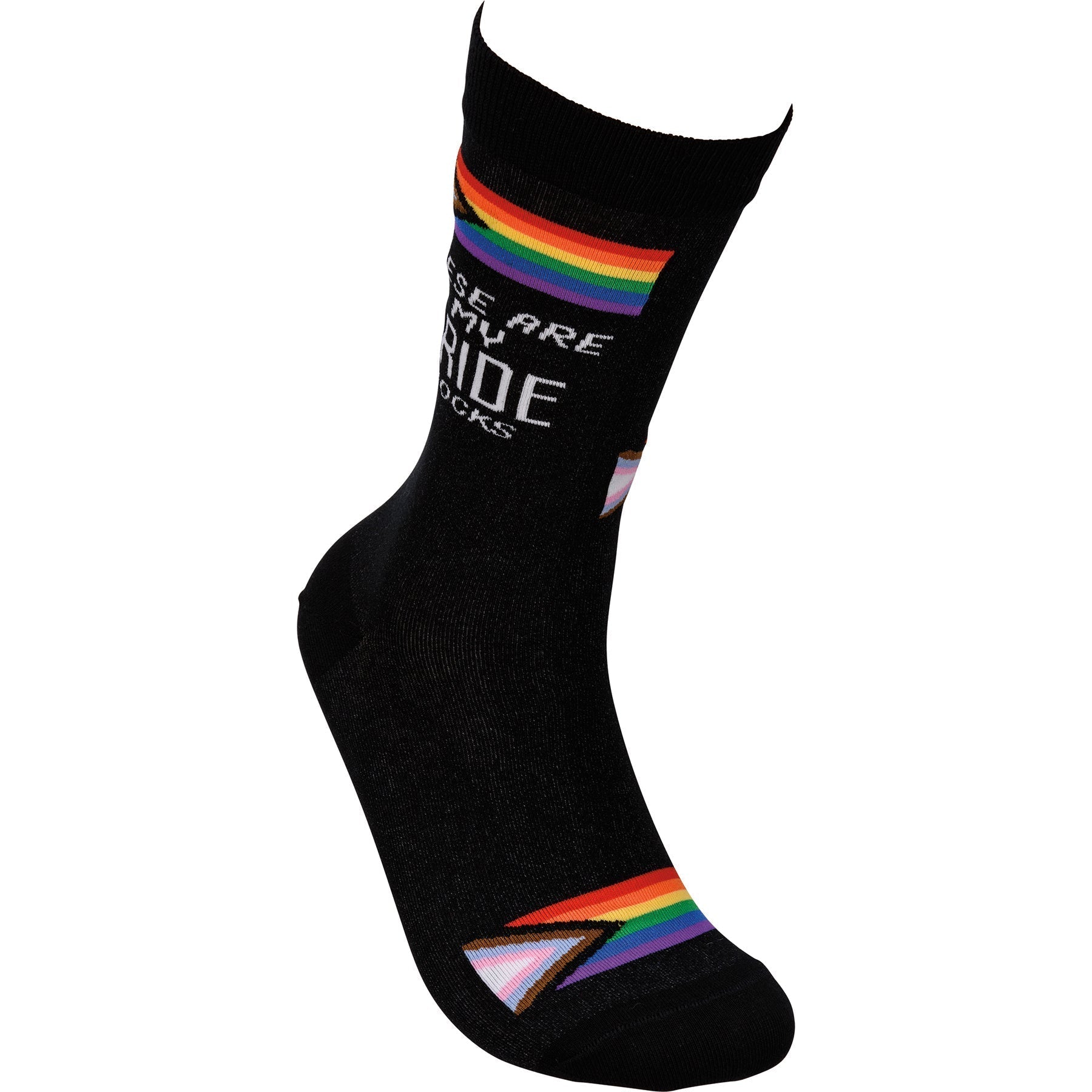 These Are My Pride Socks | LGBTQ+ Rainbow and Black | Gift for Her Him They Socks La Vie Bien These Are My Pride Socks | LGBTQ+ Rainbow and Black | Gift for Her Him They