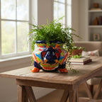 Talavera Cow Planter | Handcrafted Mexican Pottery for Home & Garden