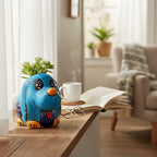 Vibrant Hand-Painted Talavera Dog Planter | Small Mexican Animal Pottery