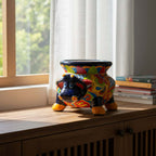 Talavera Cow Planter | Handcrafted Mexican Pottery for Home & Garden