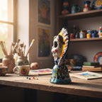 Talavera Skeleton Woman | Day of the Dead Figurine in Traditional Dress