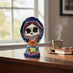 Talavera Skeleton Woman | Day of the Dead Figurine in Traditional Dress