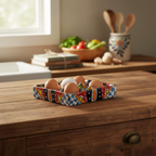 Talavera Ceramic Egg Holder | Hand-Painted Mexican Kitchenware