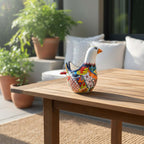 Vibrant Talavera Dove Planter | Colorful Mexican Ceramic Bird Statue (Large)