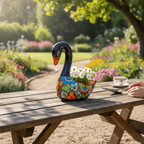 Large Talavera Swan Planter | Colorful Hand-Painted Mexican Pottery