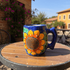 Colorful Handcrafted Mexican Coffee Mug | Talavera Ceramic Art