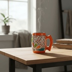 Colorful Handcrafted Mexican Coffee Mug | Talavera Ceramic Art
