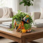 Colorful Talavera Panchito Planter | Mexican Sleeping Man Pottery