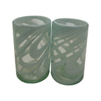 White Swirl Hand-Blown Mexican Glass | Artisan Drinkware