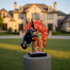 XL Talavera Horse Head Statue | Colorful Handmade Mexican Pottery