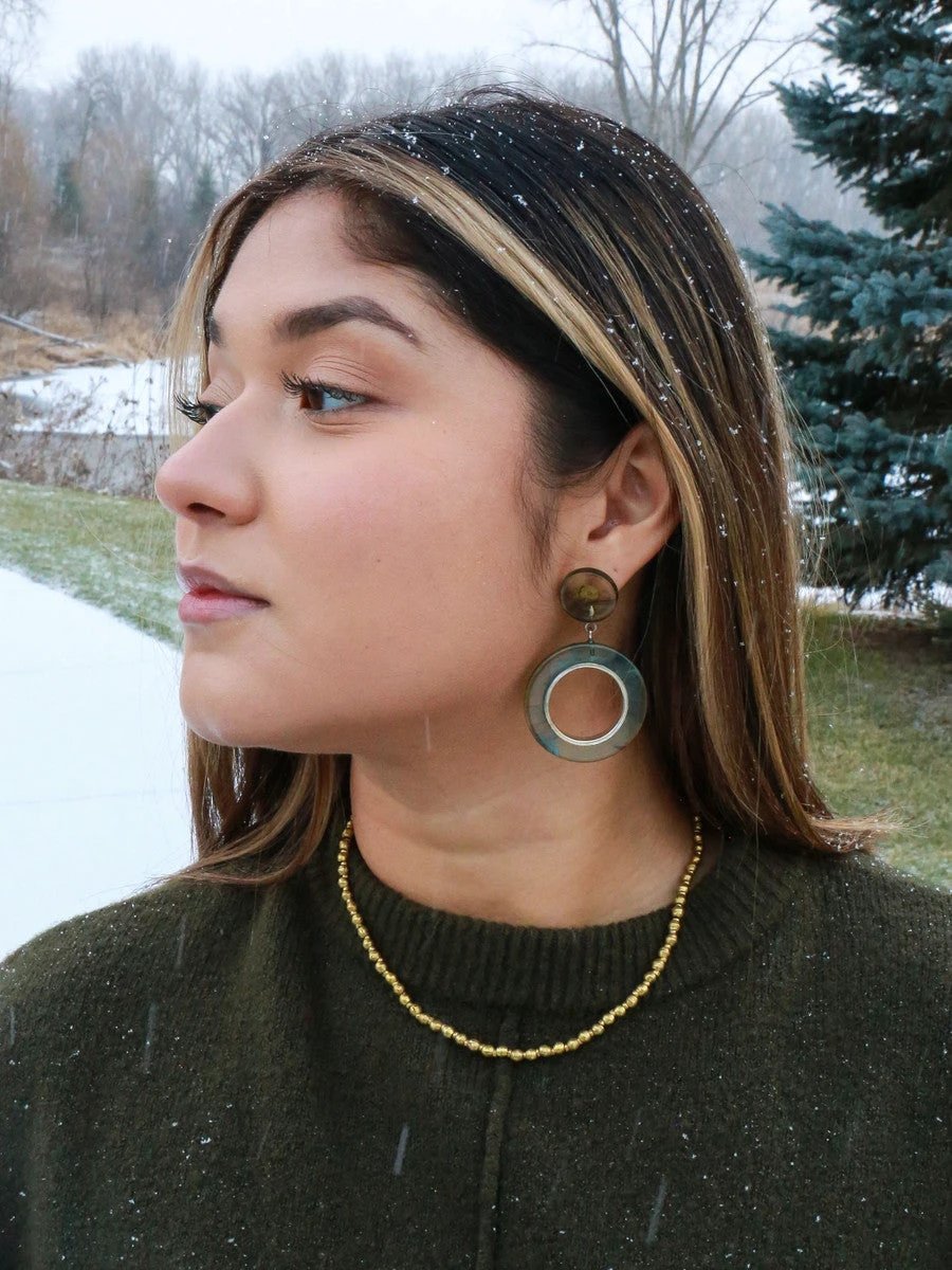 Thicket Resin Loop Earrings