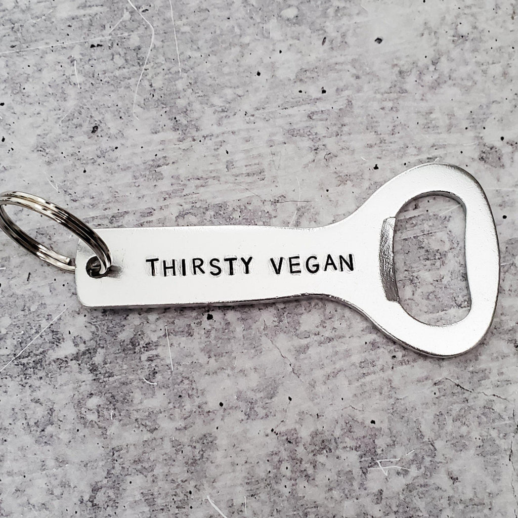 THIRSTY VEGAN Beer Bottle Opener For Him La Vie Bien THIRSTY VEGAN Beer Bottle Opener