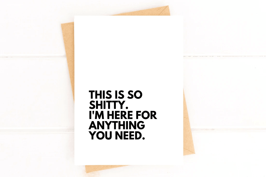This is So Shitty Here For You Cancer Get Well Card by Five Dot Post