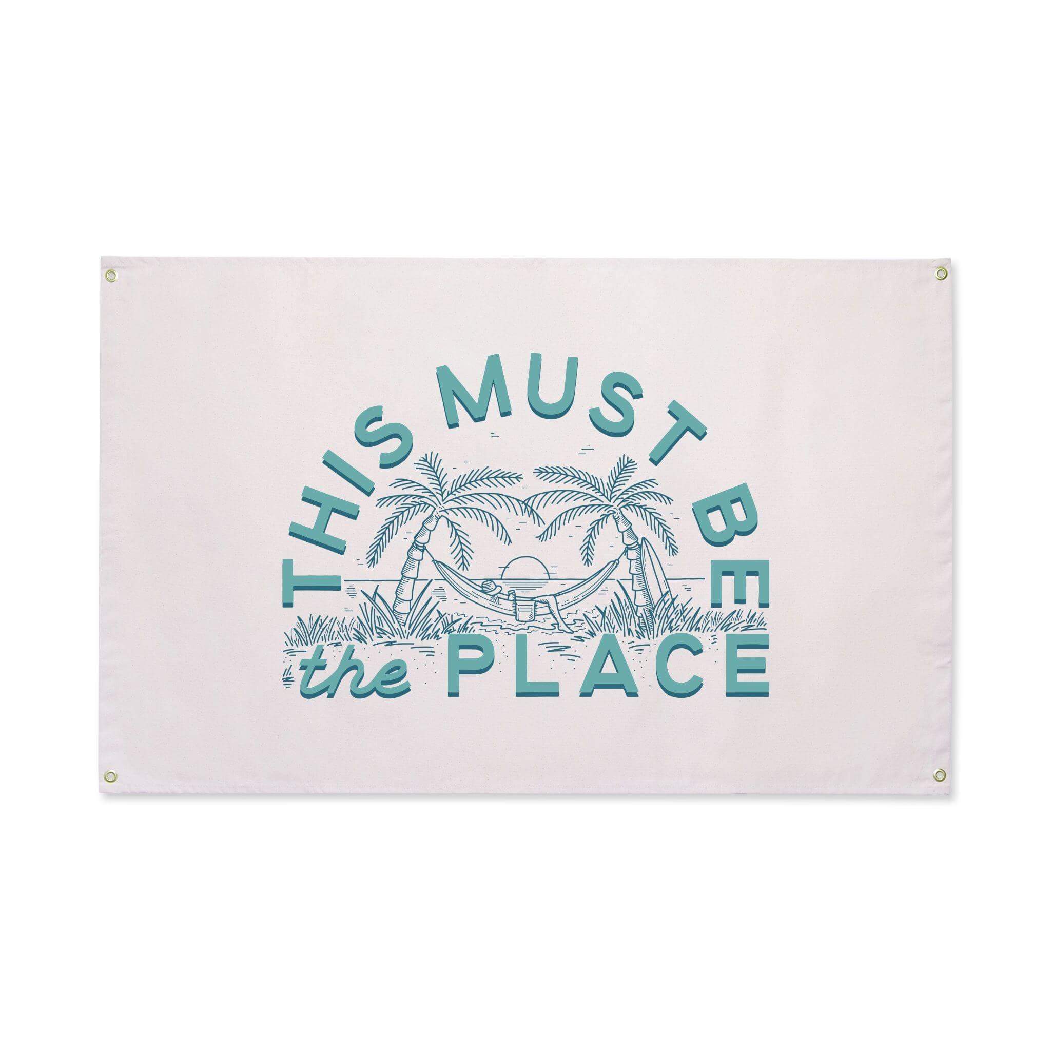 This Must Be The Place Canvas Flag Flags La Vie Bien This Must Be The Place Canvas Flag