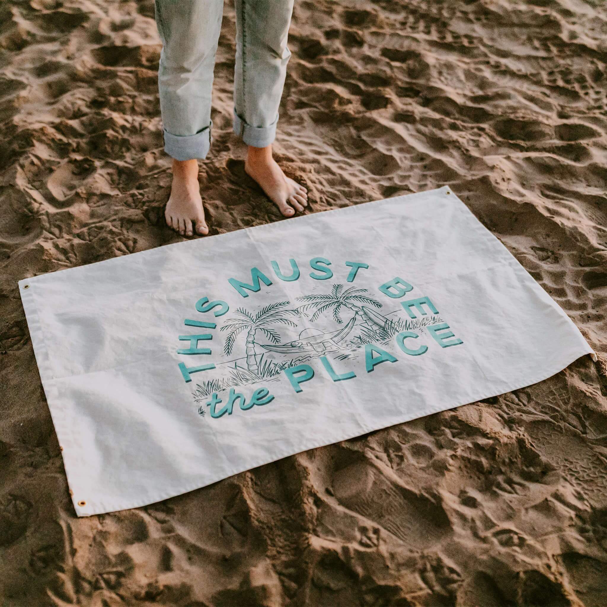This Must Be The Place Canvas Flag Flags La Vie Bien This Must Be The Place Canvas Flag