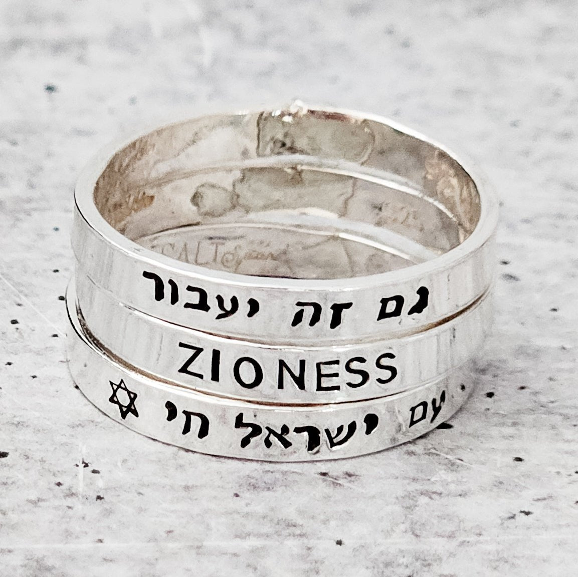 This too Shall Pass Sterling Silver Hebrew Band Ring