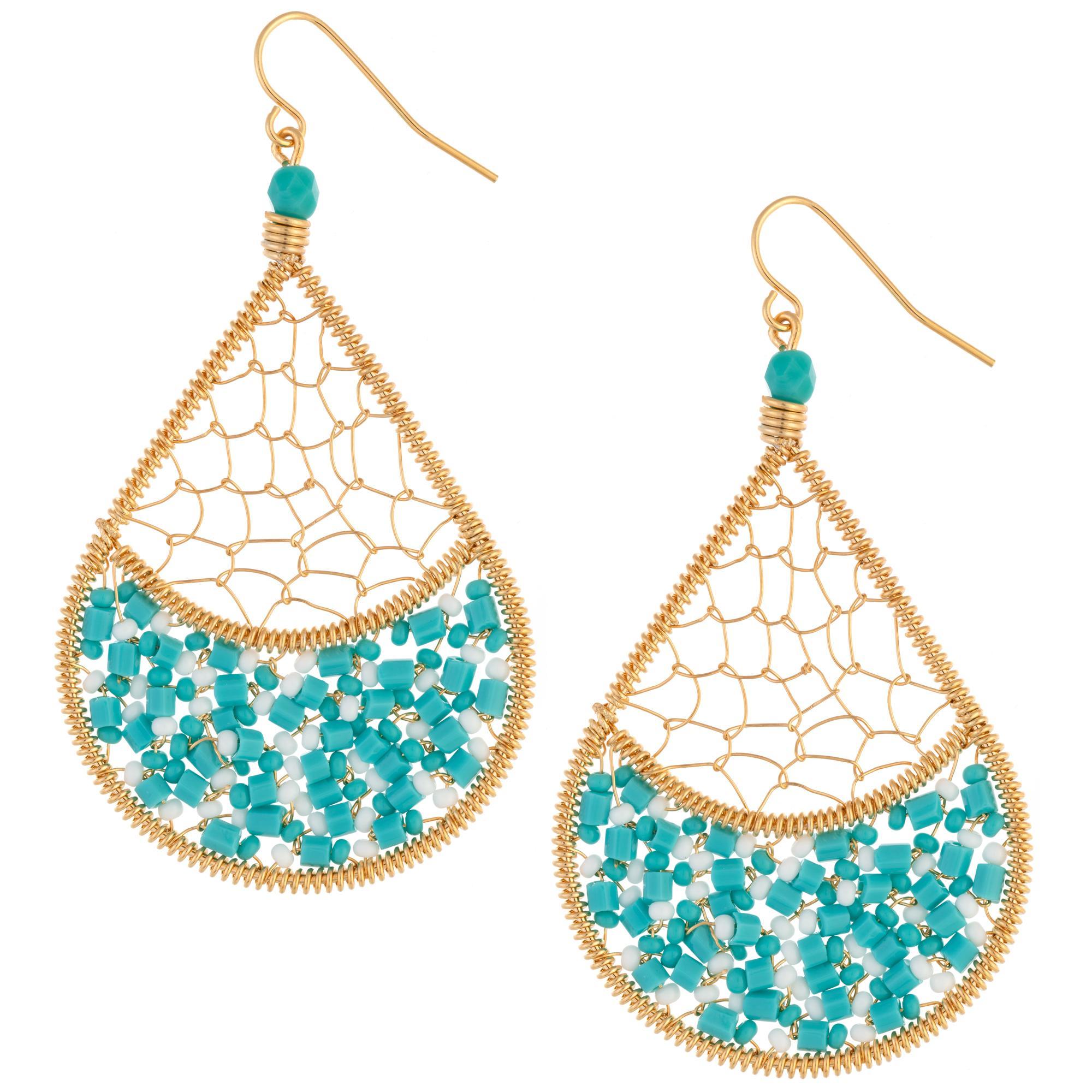 Threads & Beads Gold-Plated Earrings Earrings - Fine La Vie Bien Threads & Beads Gold-Plated Earrings