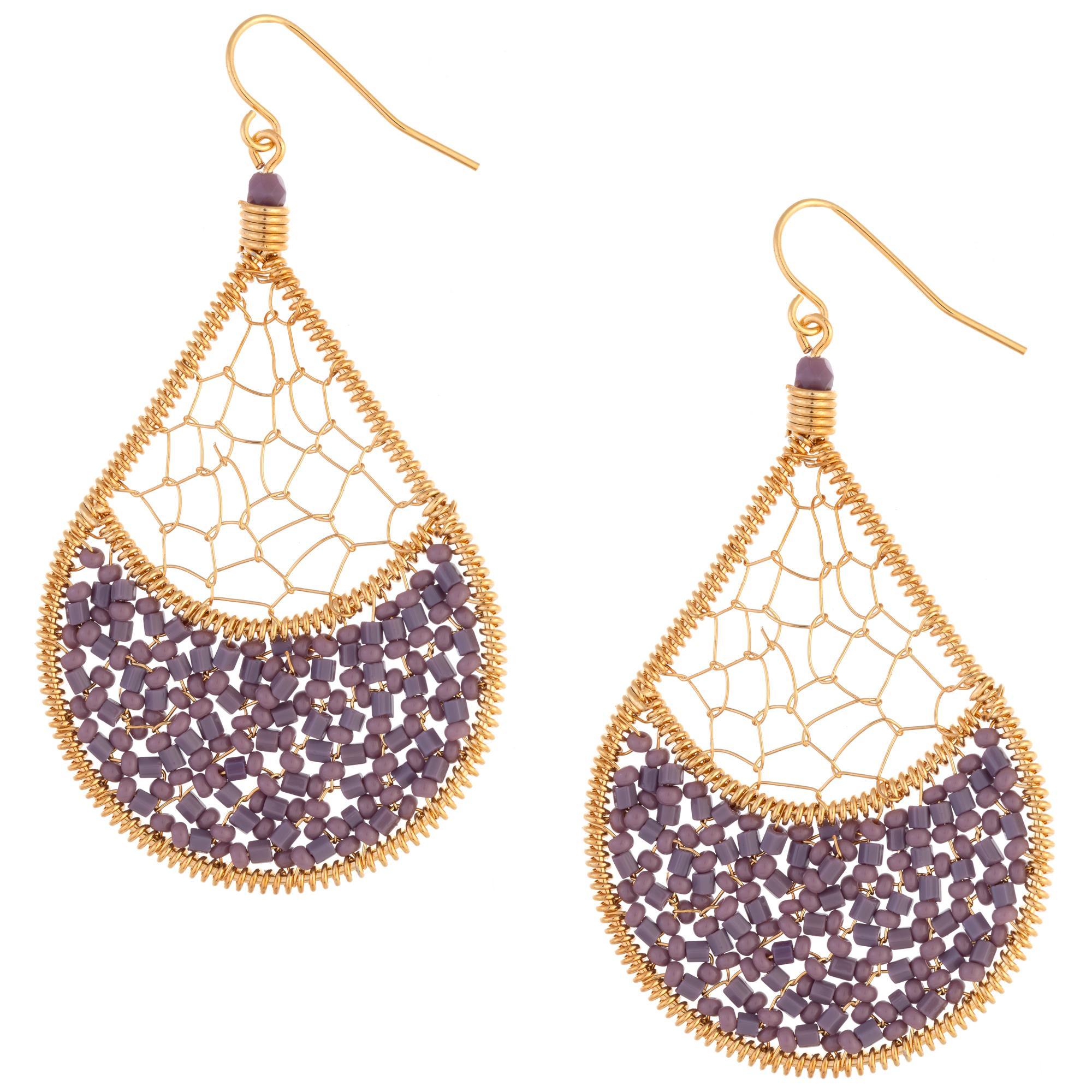 Threads & Beads Gold-Plated Earrings Earrings - Fine La Vie Bien Threads & Beads Gold-Plated Earrings