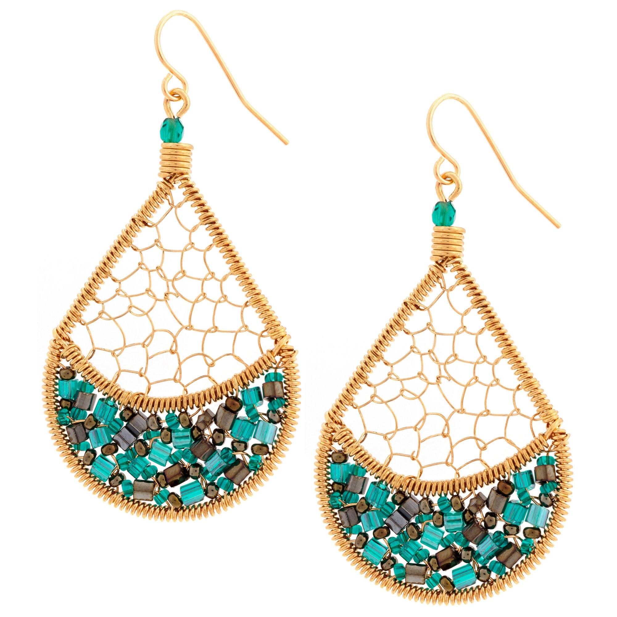 Threads & Beads Gold-Plated Earrings Earrings - Fine La Vie Bien Threads & Beads Gold-Plated Earrings