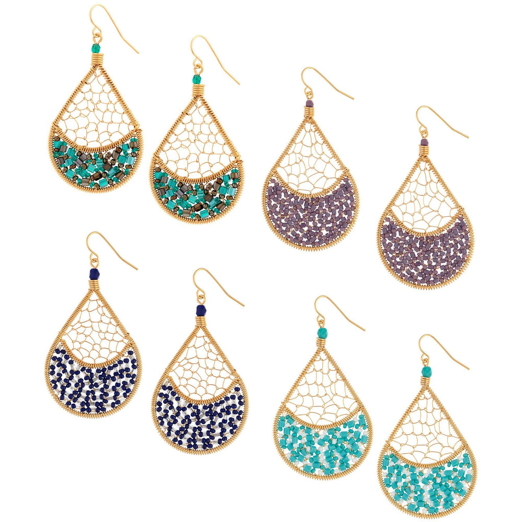 Threads & Beads Gold-Plated Earrings Earrings - Fine La Vie Bien Threads & Beads Gold-Plated Earrings