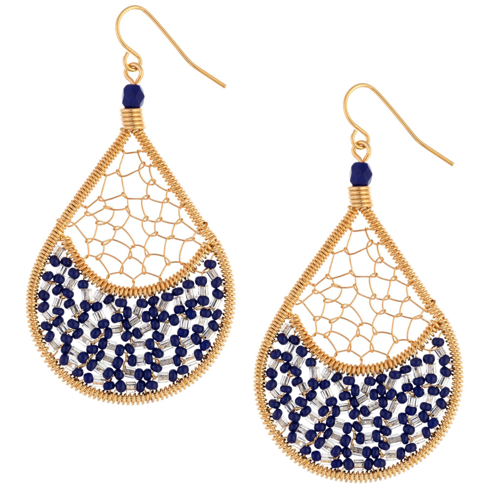 Threads & Beads Gold-Plated Earrings Earrings - Fine La Vie Bien Threads & Beads Gold-Plated Earrings