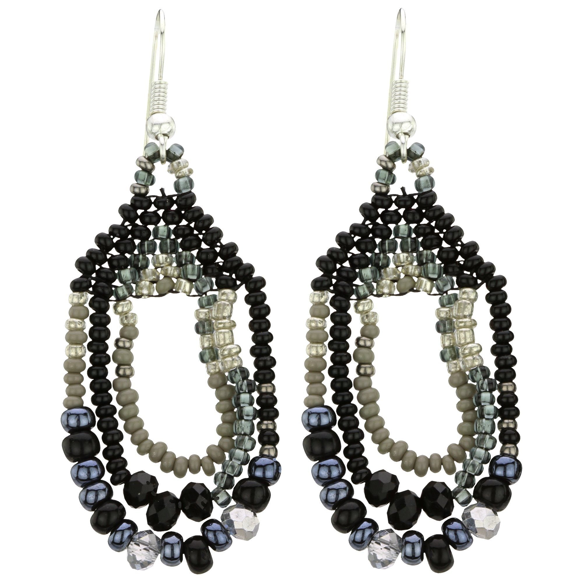 Three Cheers Beaded Earrings Earrings - Fashion La Vie Bien Three Cheers Beaded Earrings