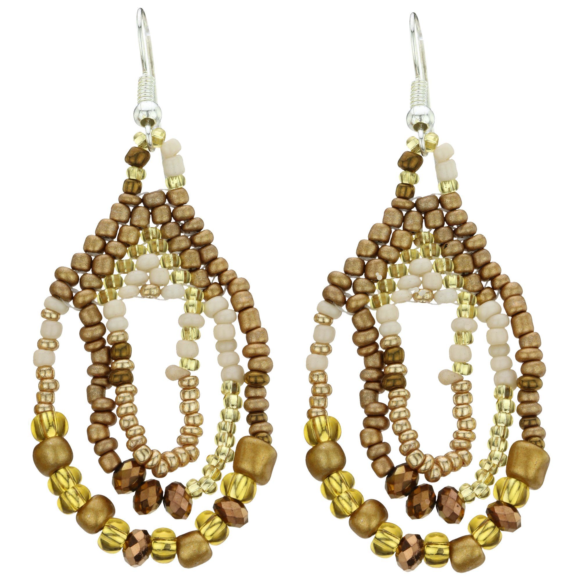 Three Cheers Beaded Earrings Earrings - Fashion La Vie Bien Three Cheers Beaded Earrings