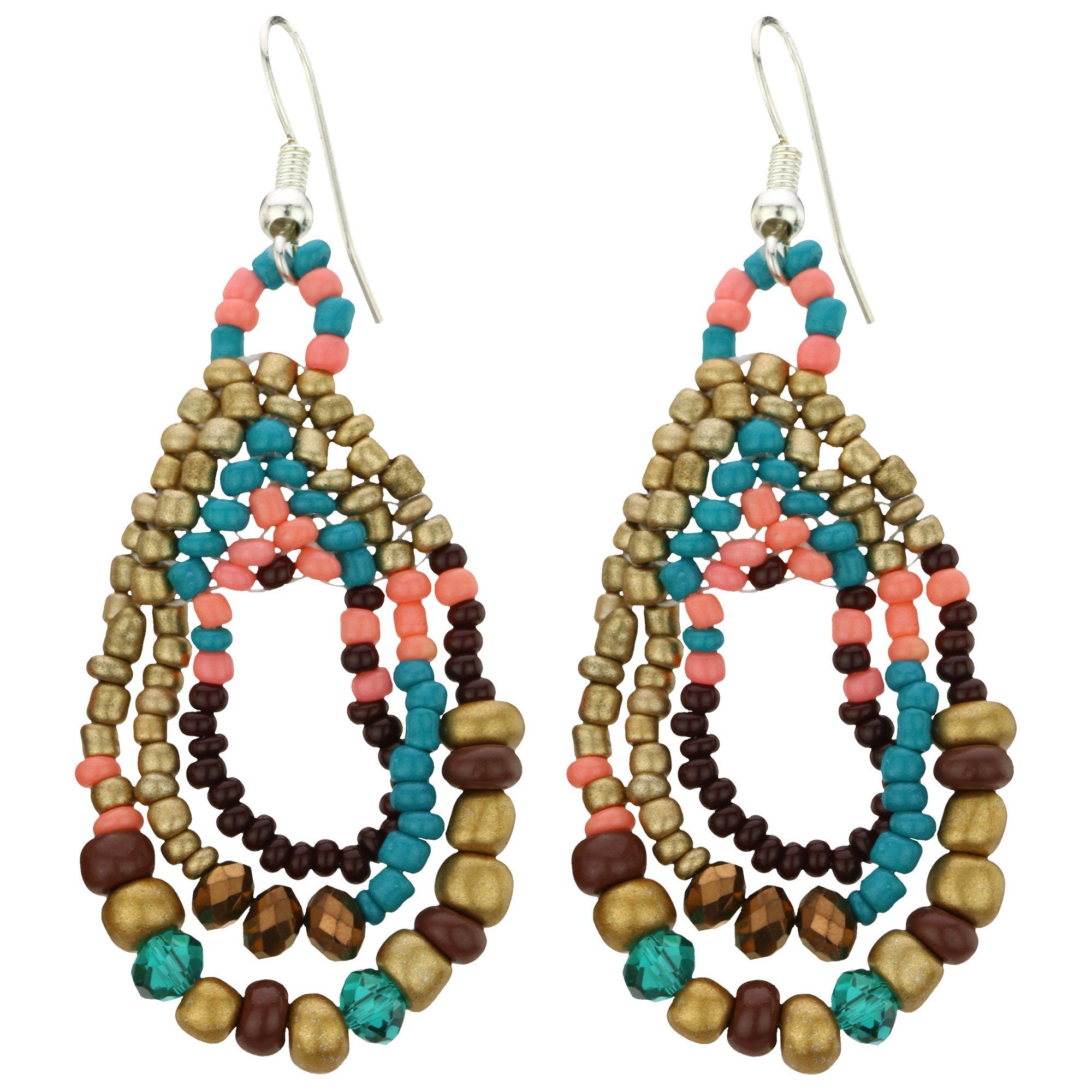 Three Cheers Beaded Earrings Earrings - Fashion La Vie Bien Three Cheers Beaded Earrings