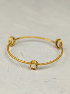 Three Gems Gold Bangle by Ash & Rose