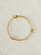 Three Gems Gold Bangle by Ash & Rose